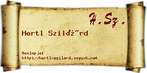 Hertl Szilárd névjegykártya